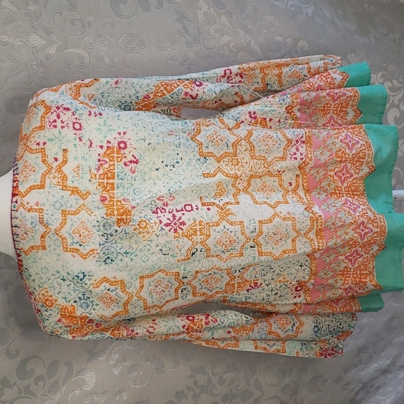 Sigrid Olsen NWT Embroidered Front Long Sleeve Top, 100% Cotton, Small - Picture 5 of 7